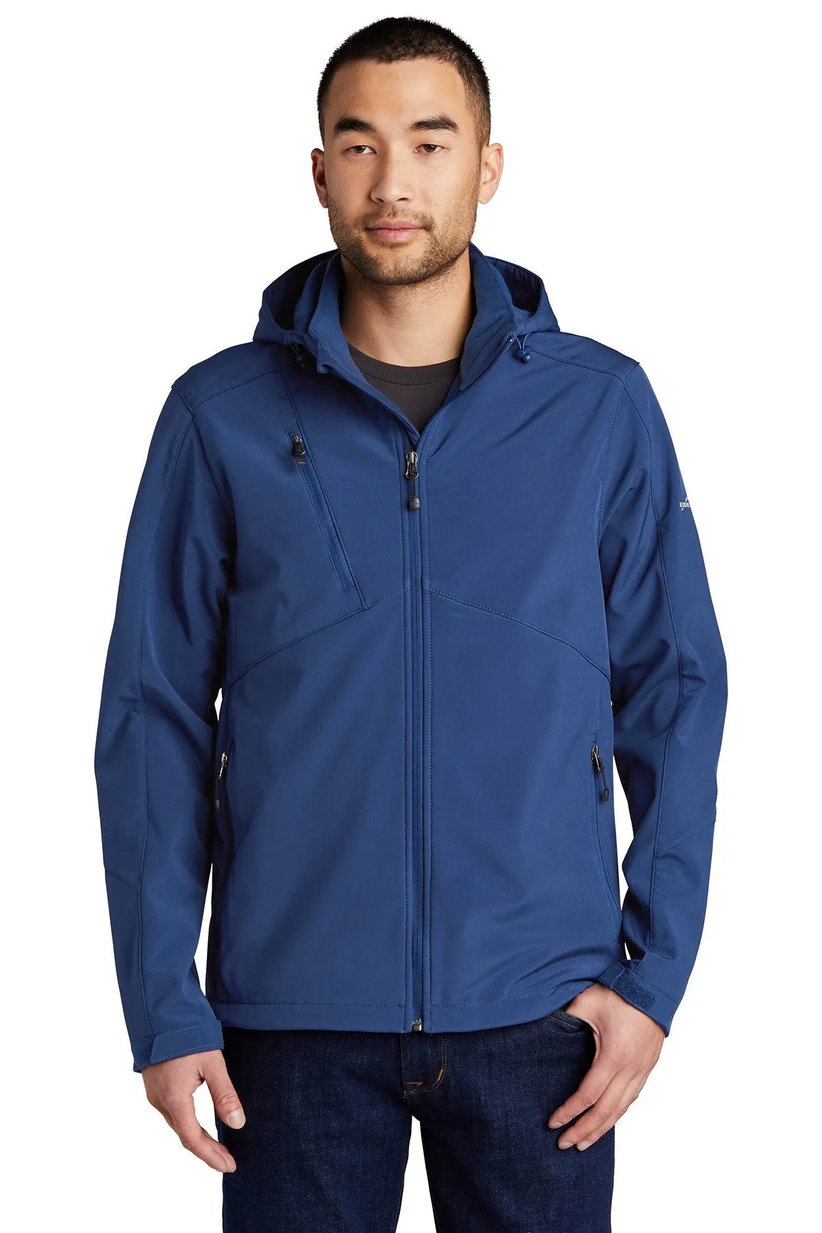 Eddie Bauer Hooded Soft Shell Custom Parkas, Admiral Blue