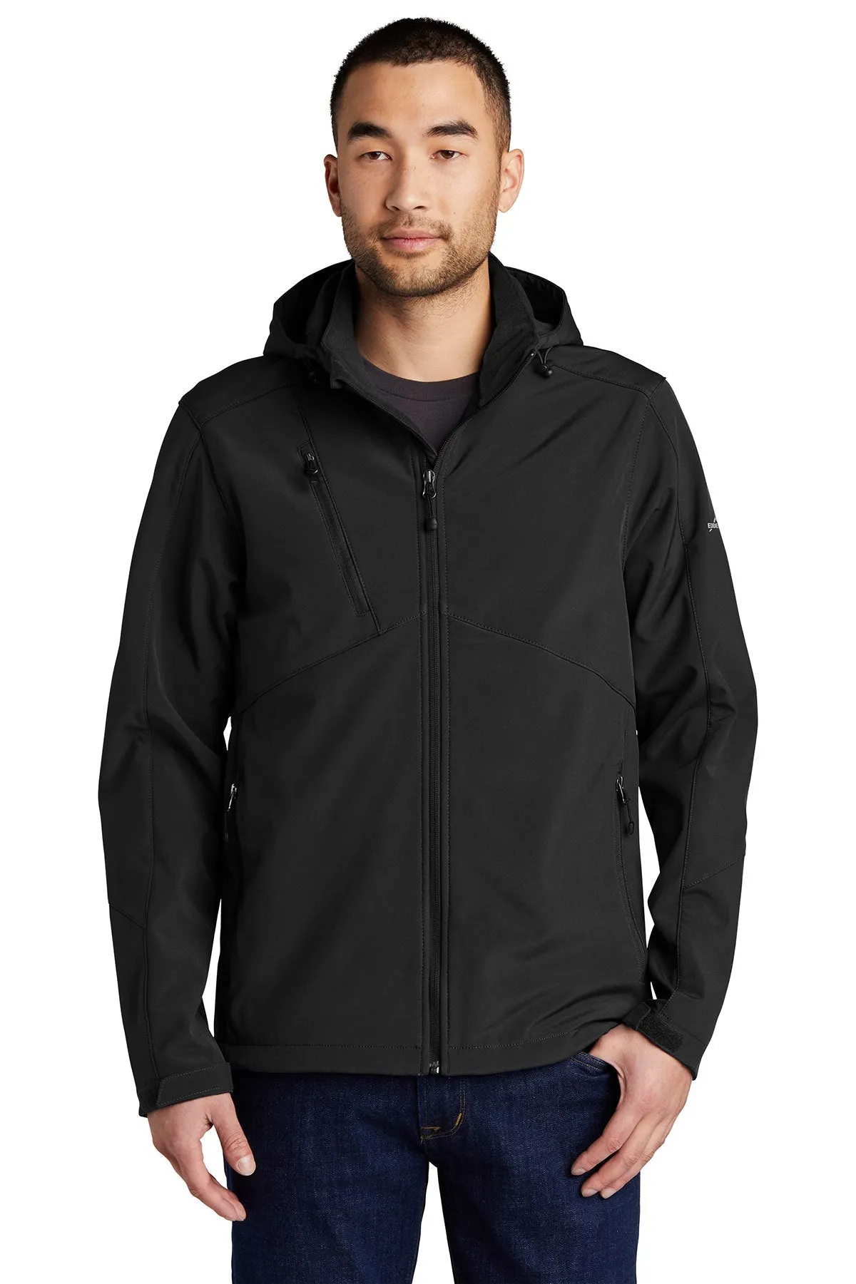 Eddie Bauer Hooded Soft Shell Custom Parkas, Black