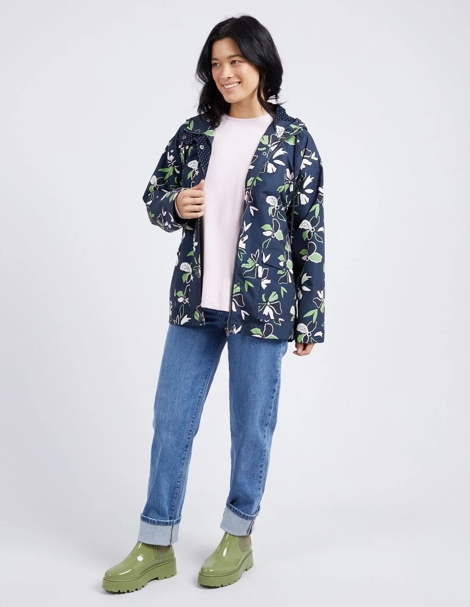 Elm Idyll Floral Raincoat