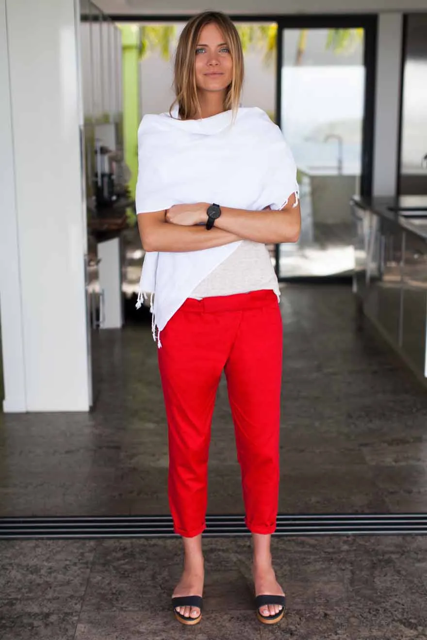 Emerson Fry Wrap Pant - Hot Red