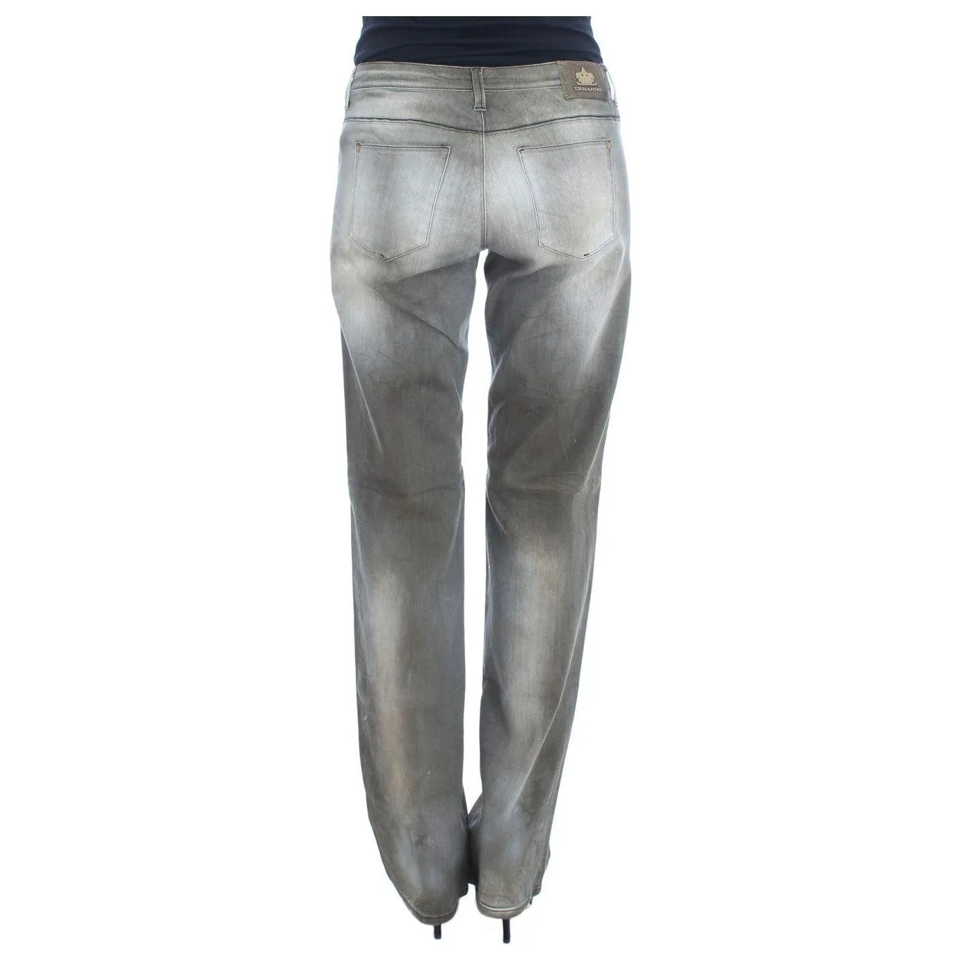 Ermanno Scervino Chic Gray Wash Boyfriend Jeans