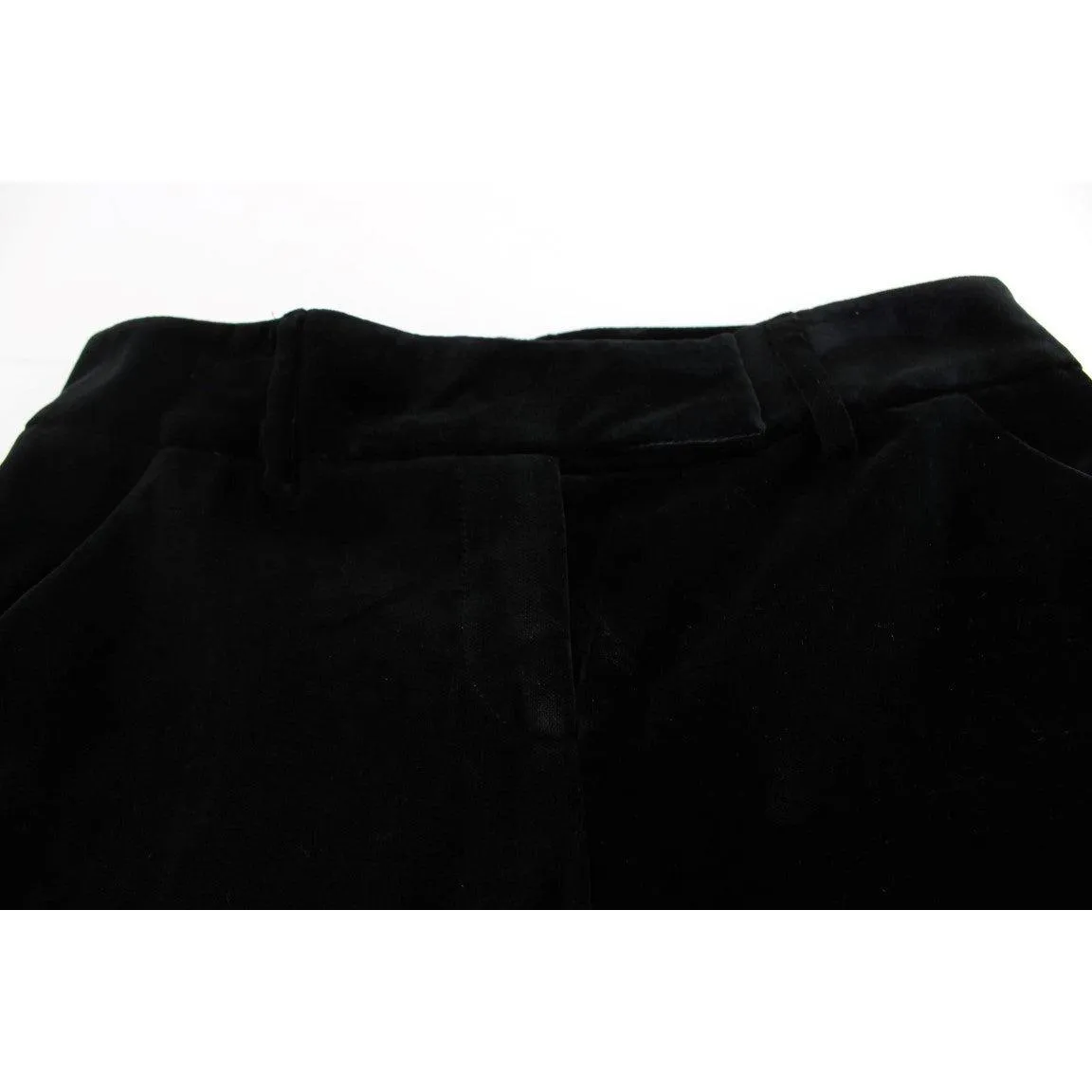 Ermanno Scervino Elegant Black Wide Leg Silk Blend Pants