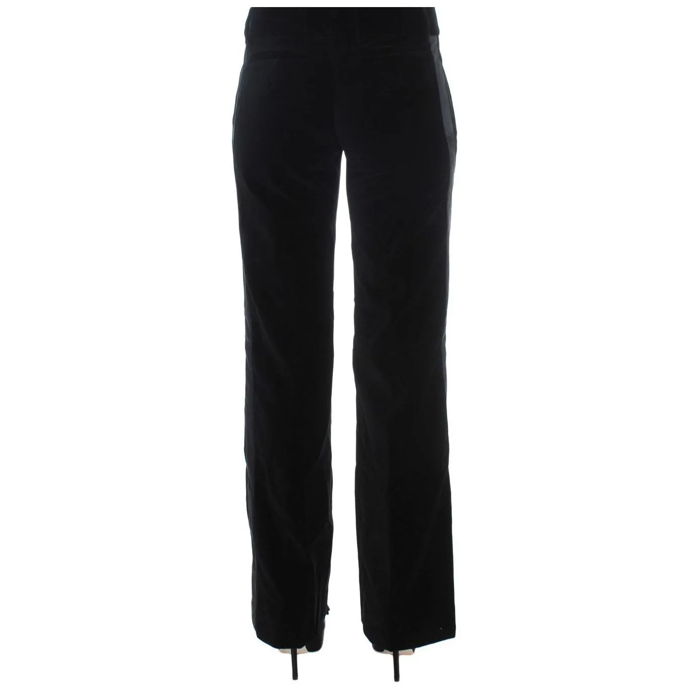 Ermanno Scervino Elegant Black Wide Leg Silk Blend Pants