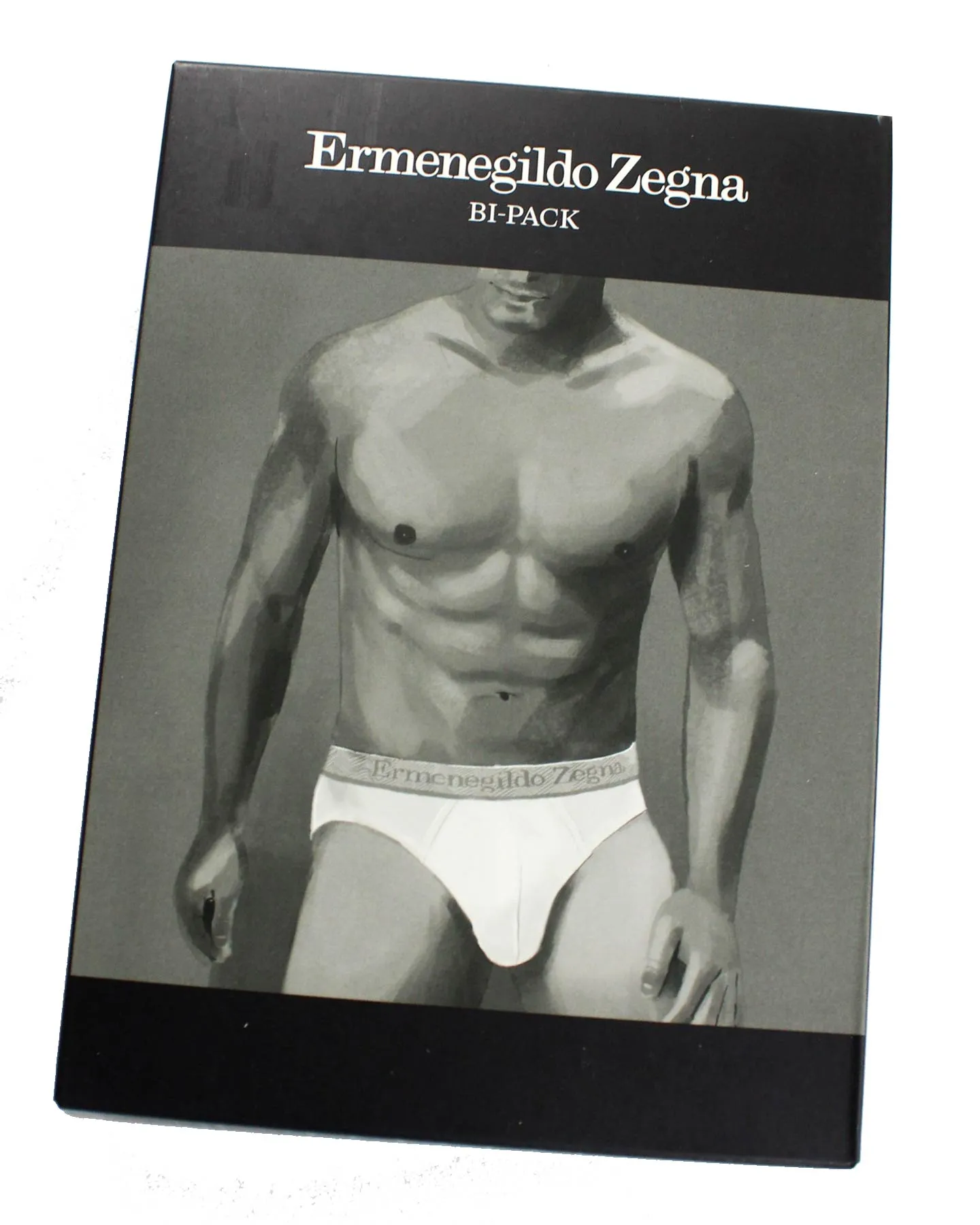 Ermenegildo Zegna Underwear Gray Stretch Cotton Midi Brief 2 Pack S