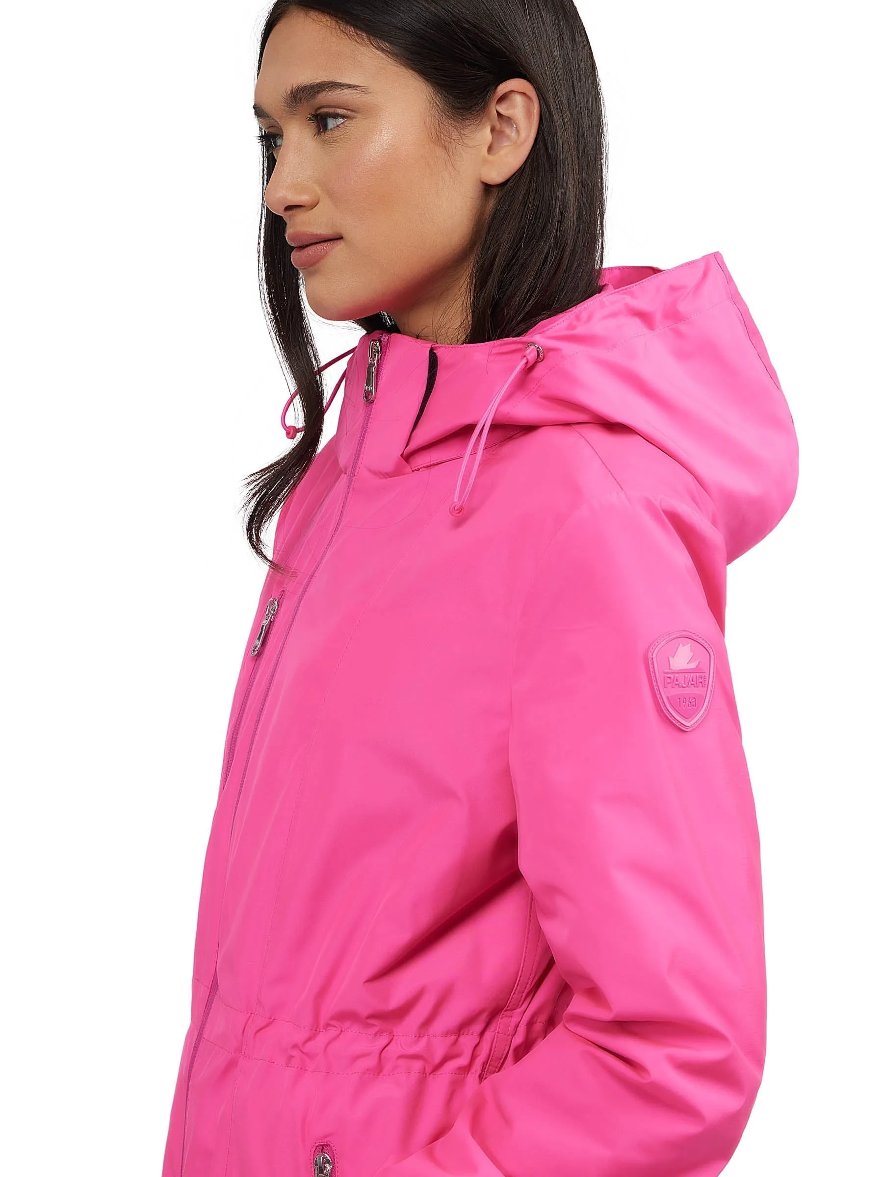 Esen Women's Long Packable Raincoat w/ Removable Hood