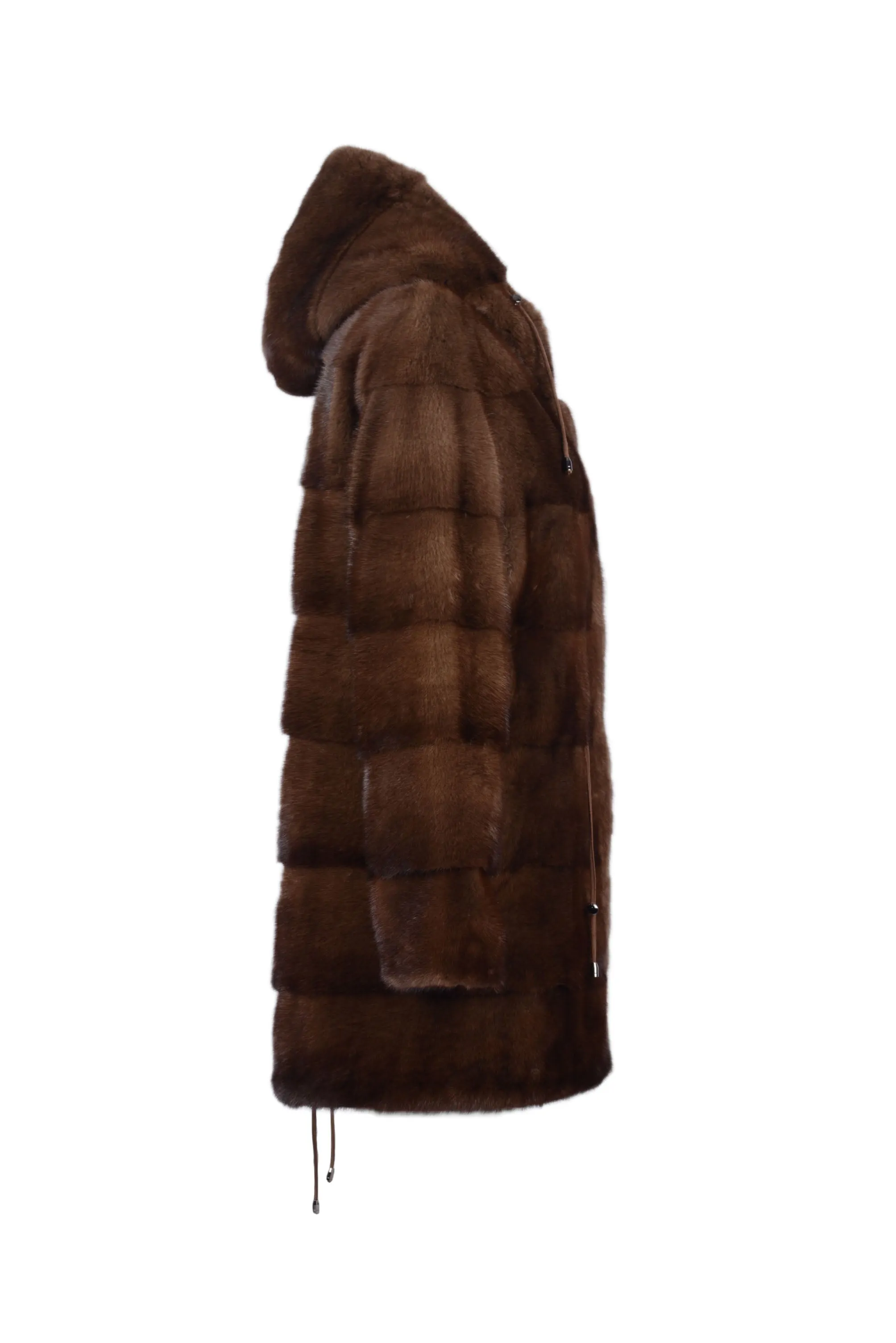 Exclusive hooded mink parka jacket