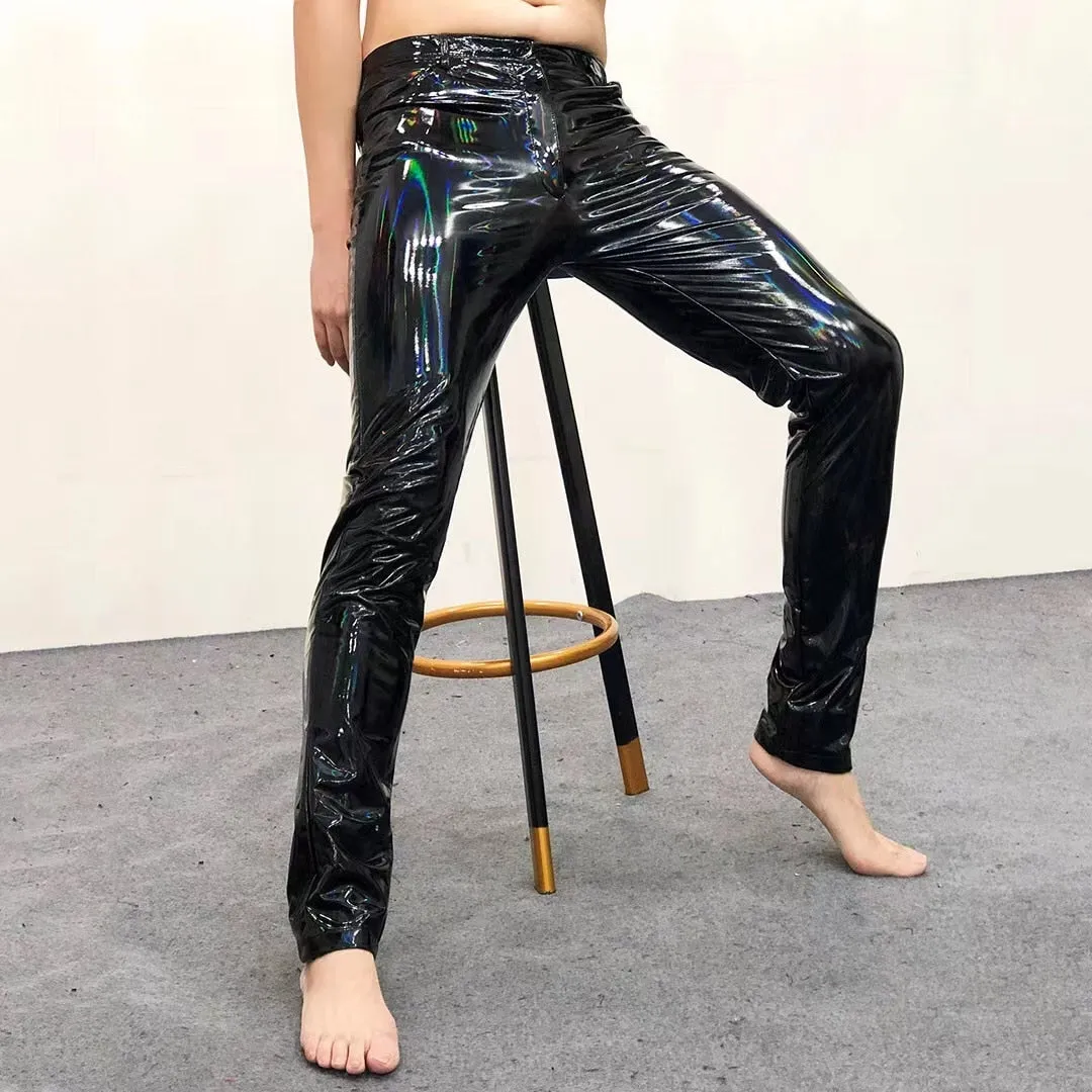 Faux Leather Tight Fit Pants