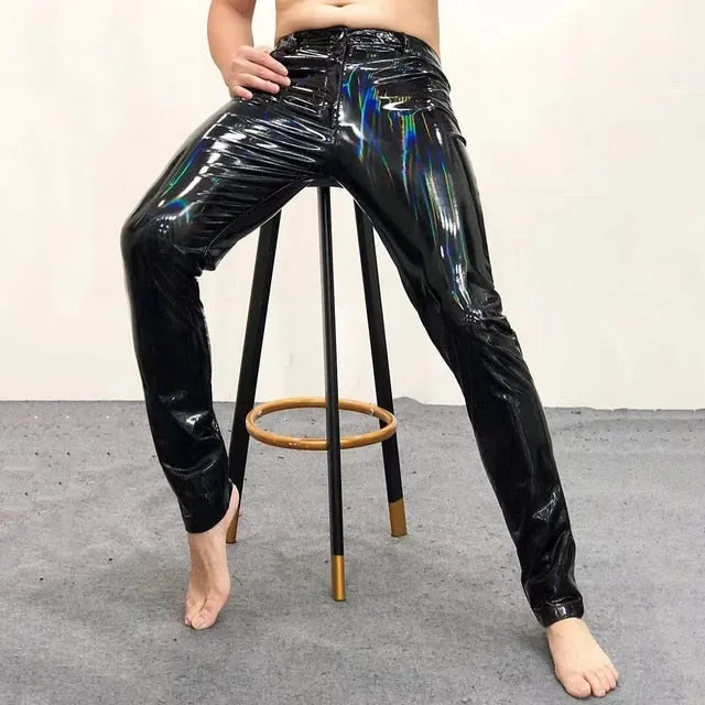 Faux Leather Tight Fit Pants