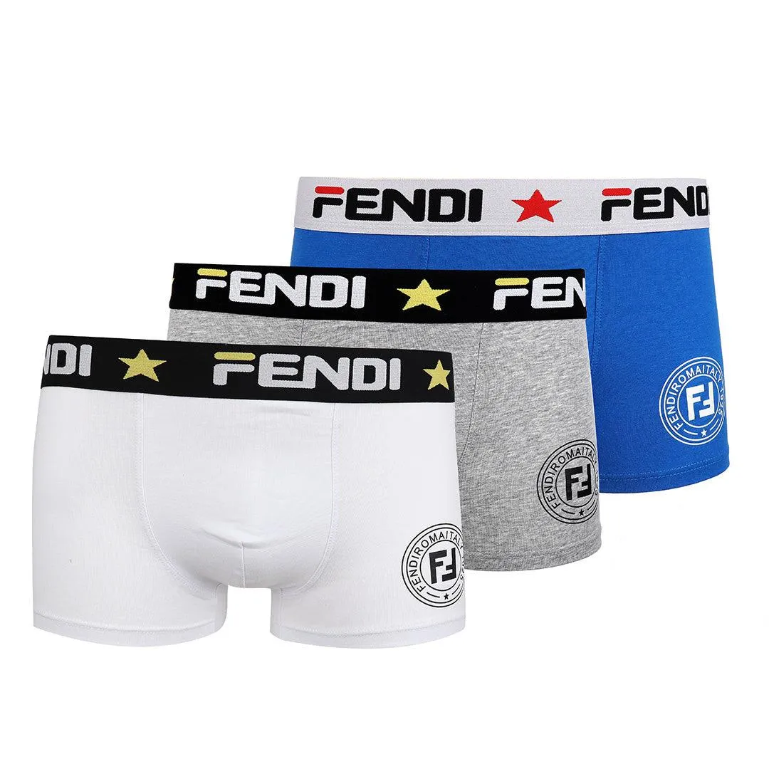 Fendi Roma Embroidered Logo Designed Boxers