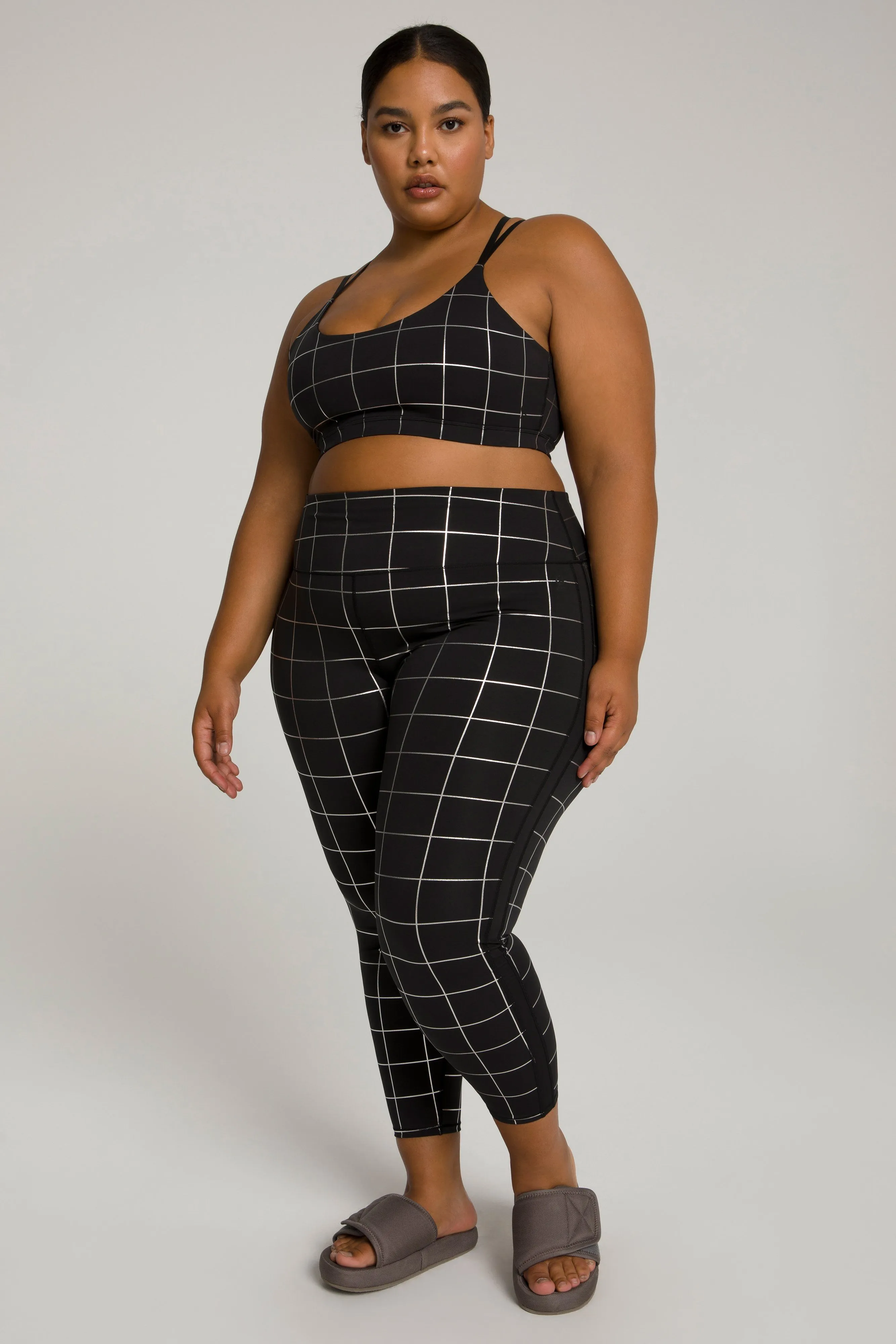 FOIL TUX 7/8 LEGGING | GRAPHIC PLAID002