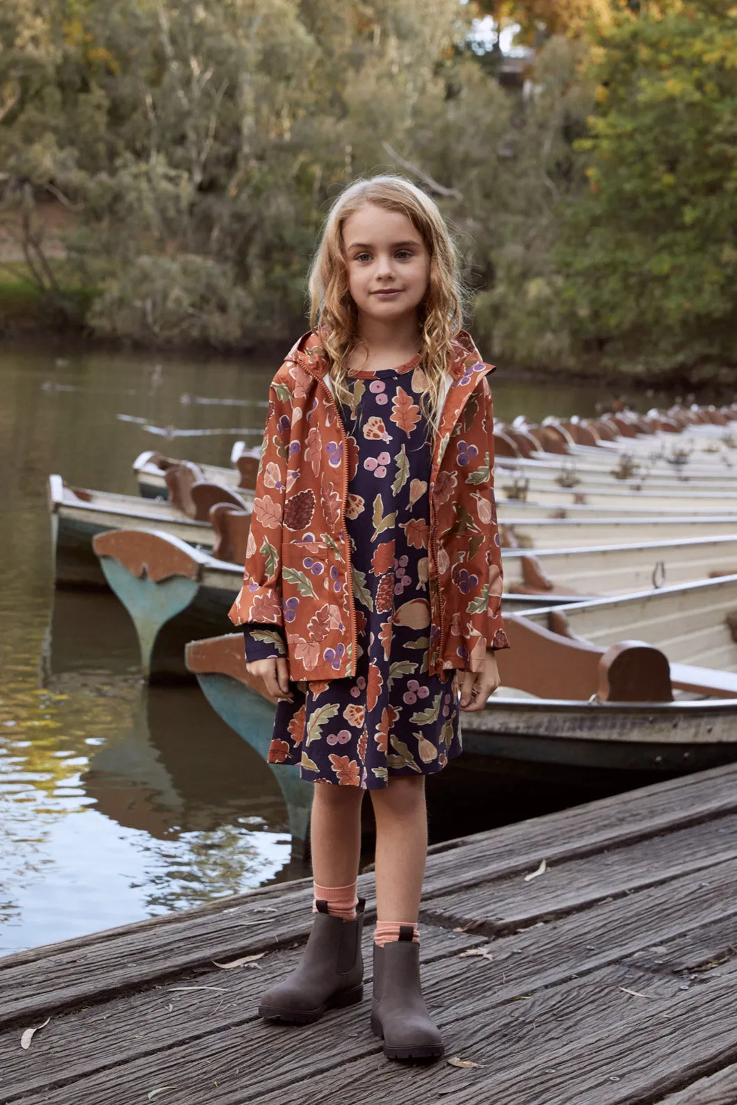 Forest Print Kids Raincoat