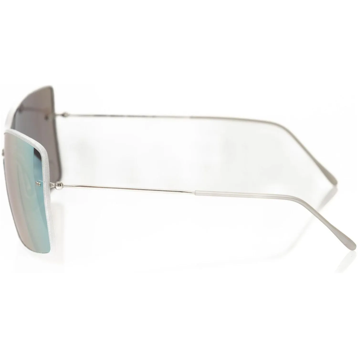 Frankie Morello Silver Metallic Women Sunglass