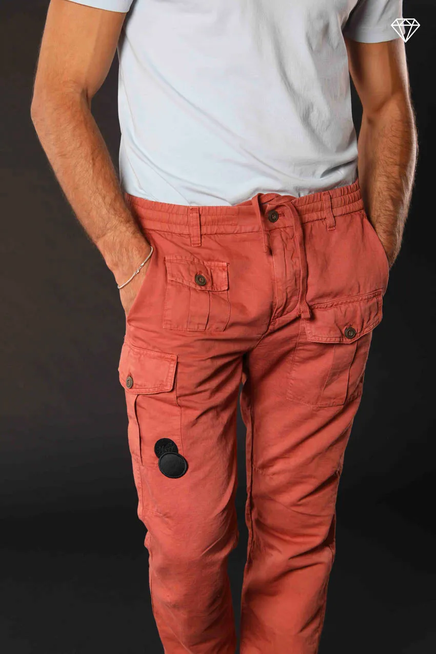 George Elax pantalon cargo homme brocken en coton et chanvre ltd coupe Carrot