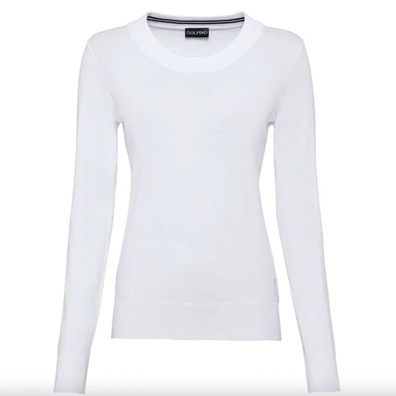 Golfino Ana Crew Neck Pullover - White