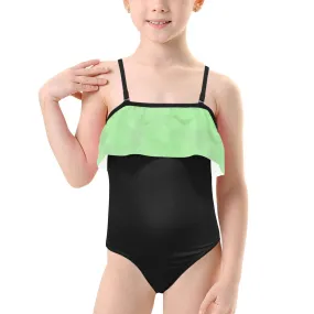 Green Haze Kid's Ruffle Swimsuit