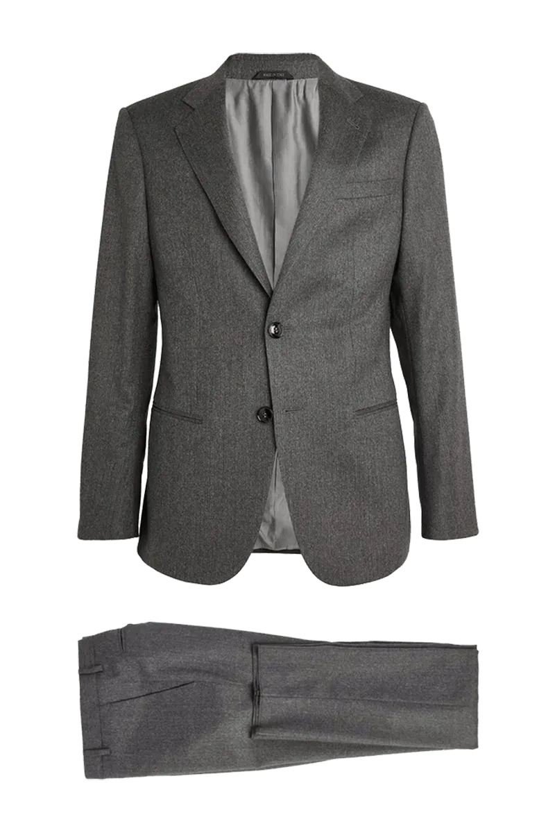 Grey Regular fit 2-Piece 2 Button Suit