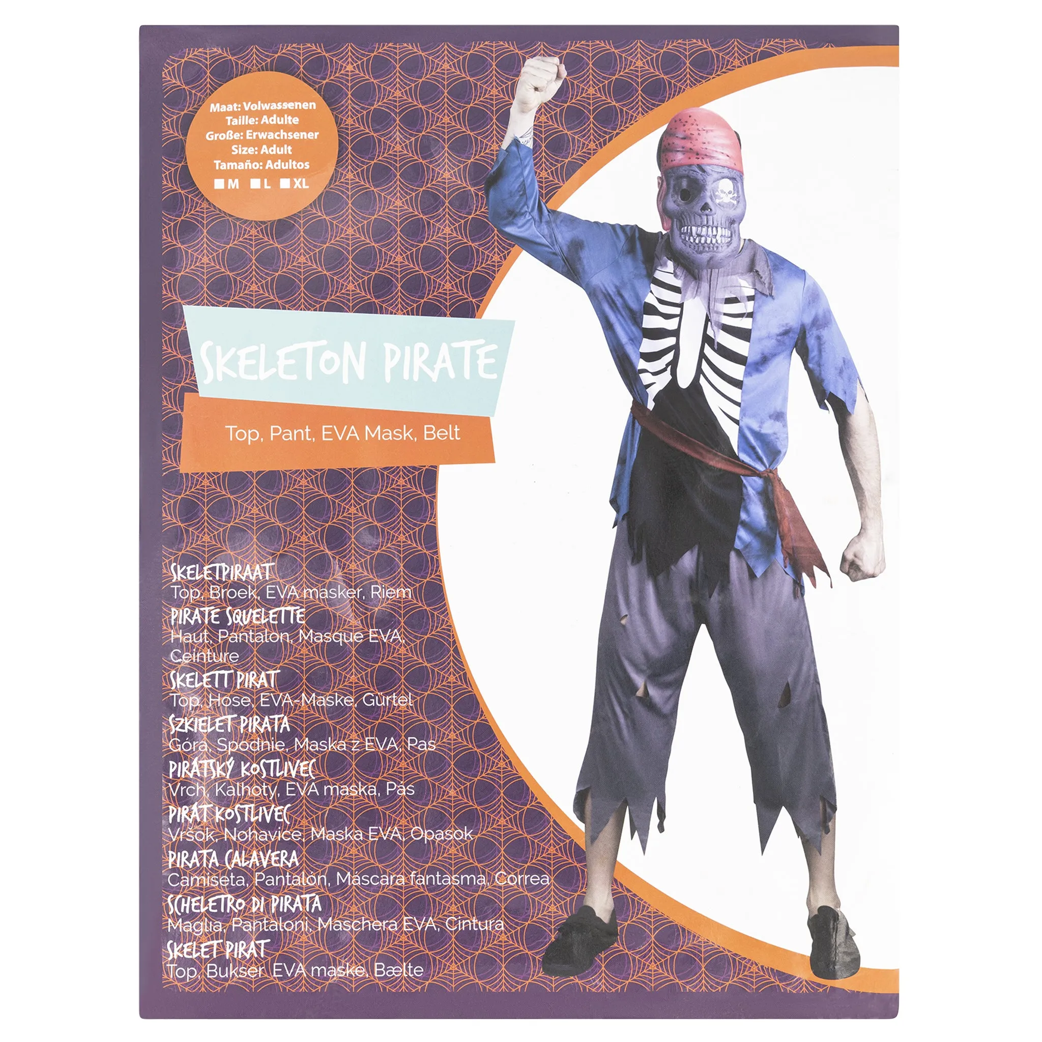 Halloween Costume - Men's - Skeleton Pirate - Large