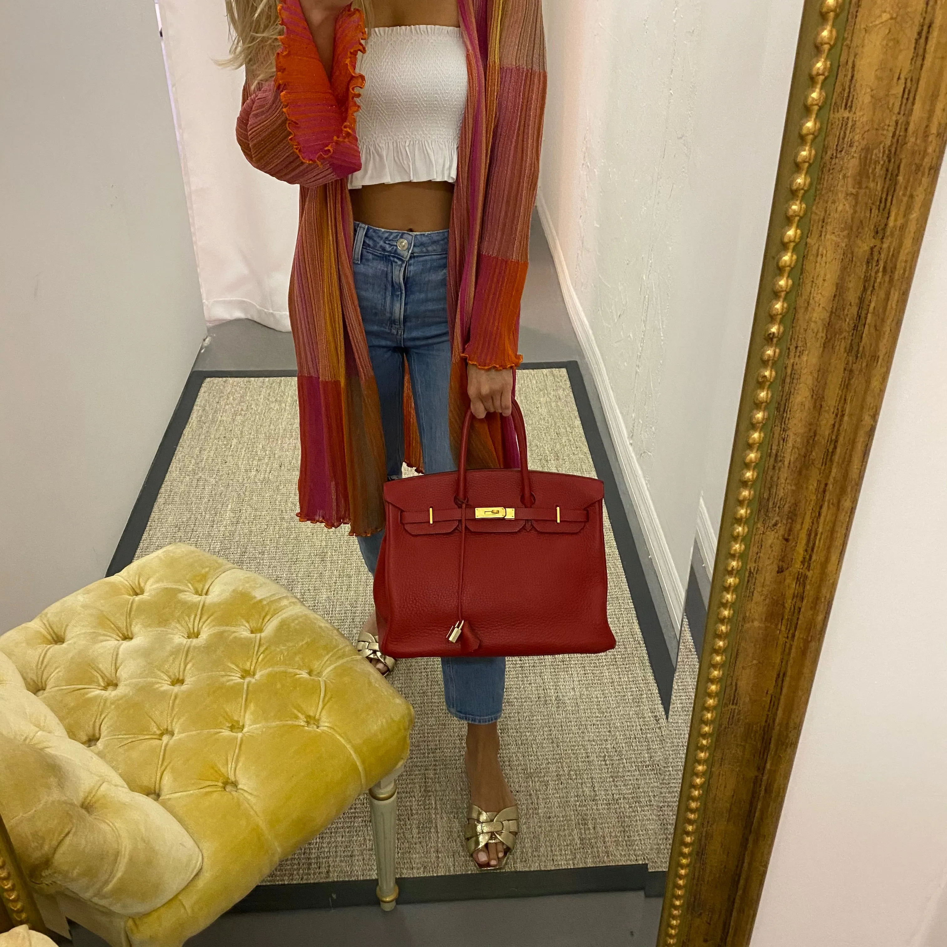 Hermès Red Togo Birkin 35