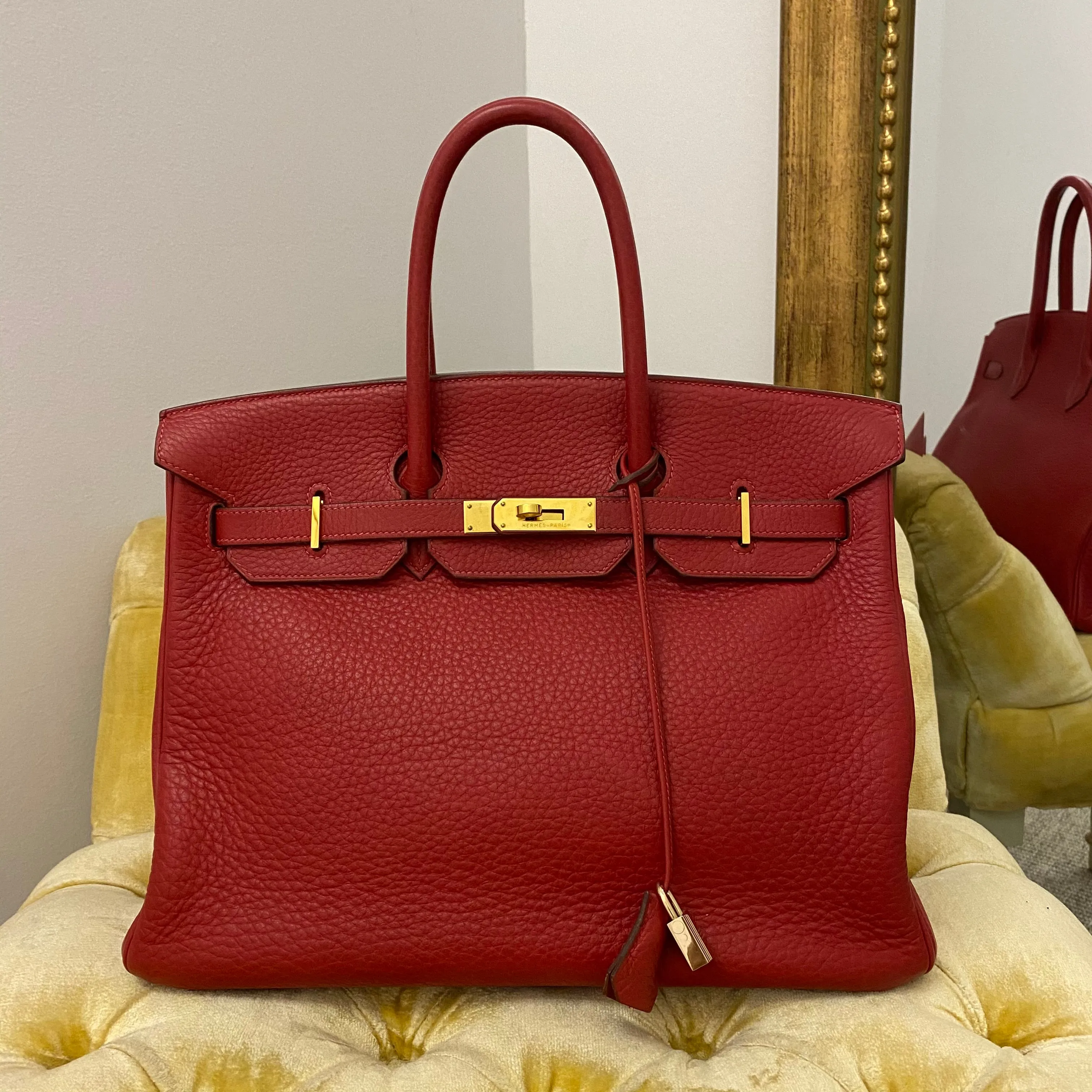 Hermès Red Togo Birkin 35