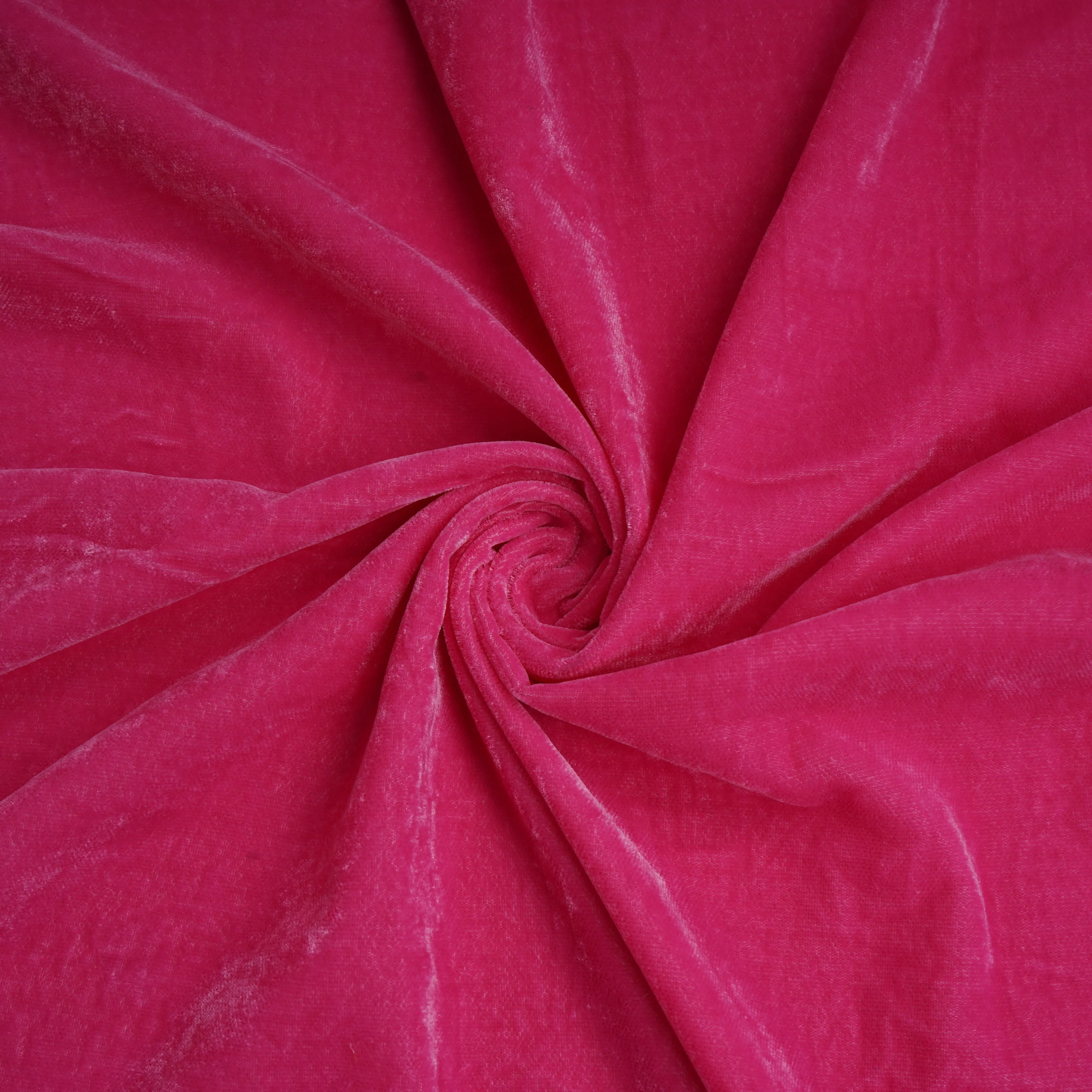 Hot Pink Solid Velvet Fabric 20926