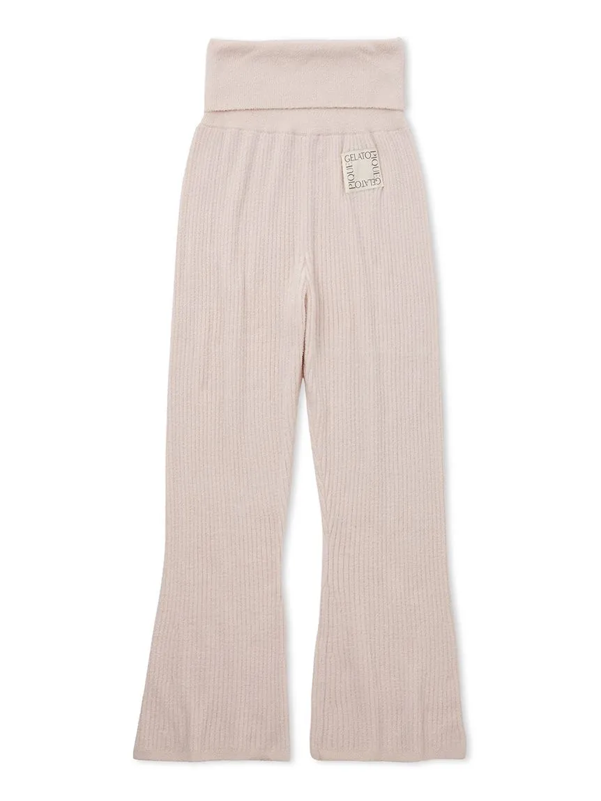 Hot Smoothie High-Waisted Ribbed Knit Lounge Pants