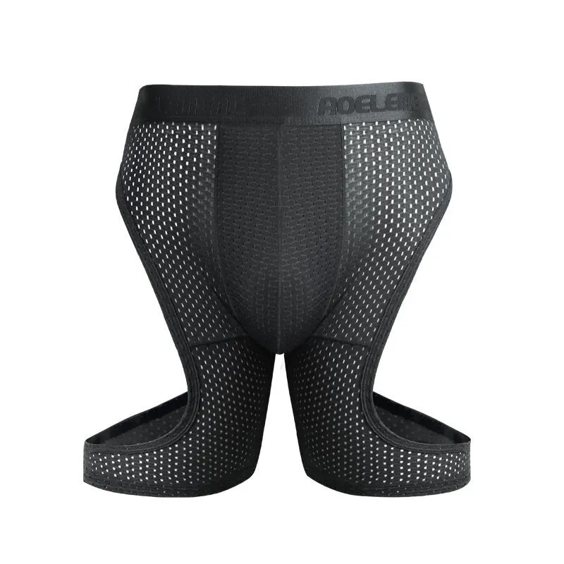 Ice Silk Cut-Out Sport Men's Box Brief