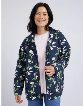 Idyll Floral Raincoat Navy