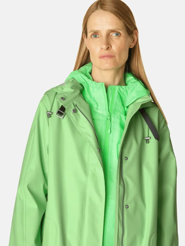 Ilse Jacobsen Raincoat In Bright Green Rain71 495