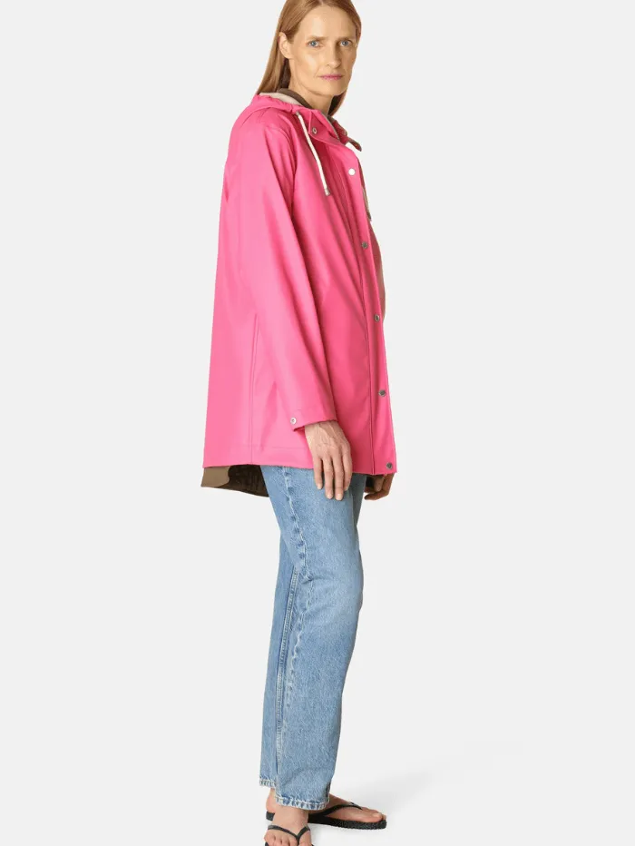 Ilse Jacobsen Raincoat In Magenta Rain228FR Col 917