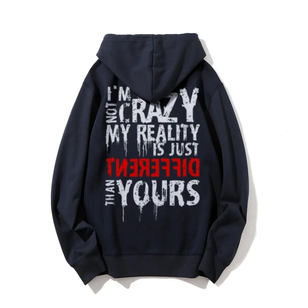 I'm Not Lazy Funny Letter Graphic Pullover With Kangaroo Pocket Hoodies