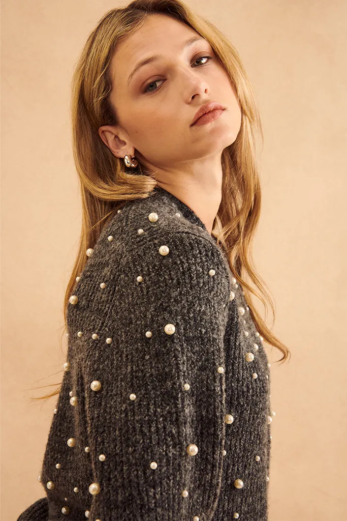 John   Jenn - Augustus Sweater - Bejewled Granite