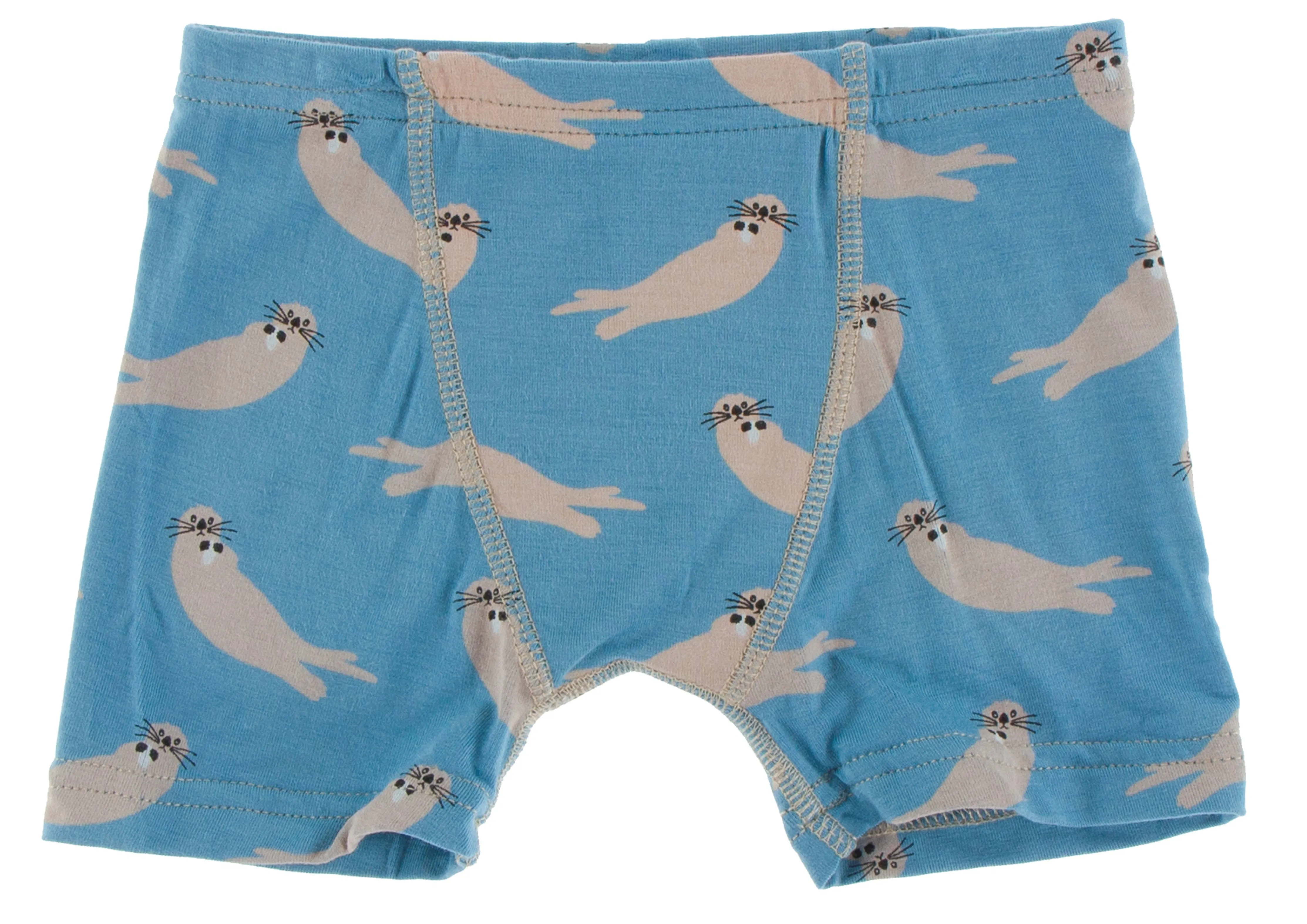 KicKee Pants Blue Moon Sea Otter & Burlap Sharks Boxer Briefs Set