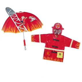 Kidorable Fireman Raincoat & Umbrella