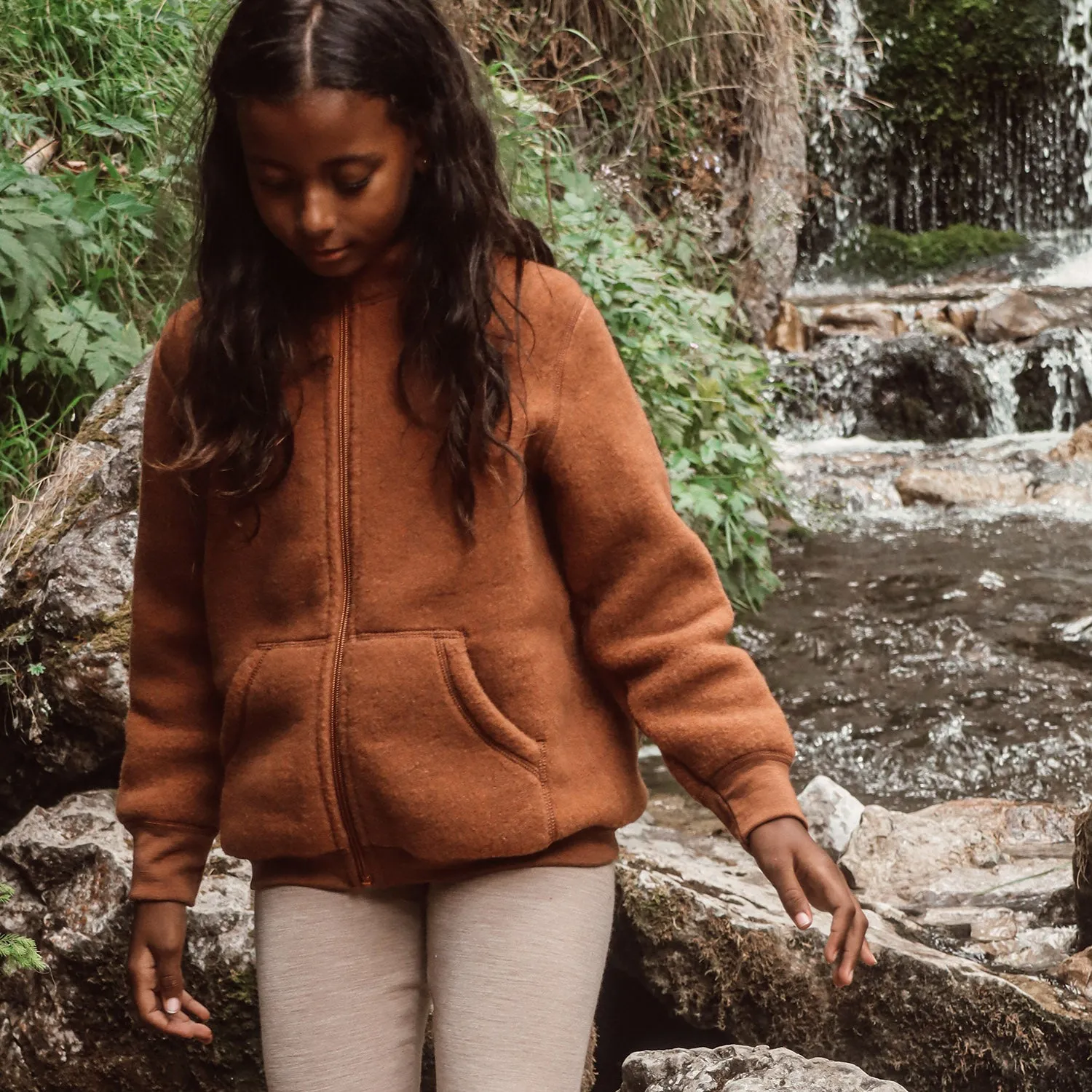 Kite Jacket - Merino Wool Fleece - Deep Rust