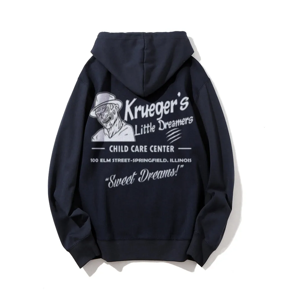 Krueger's Little Dreamers Funny Letter Graphic Pullover With Kangaroo Pocket Hoodies