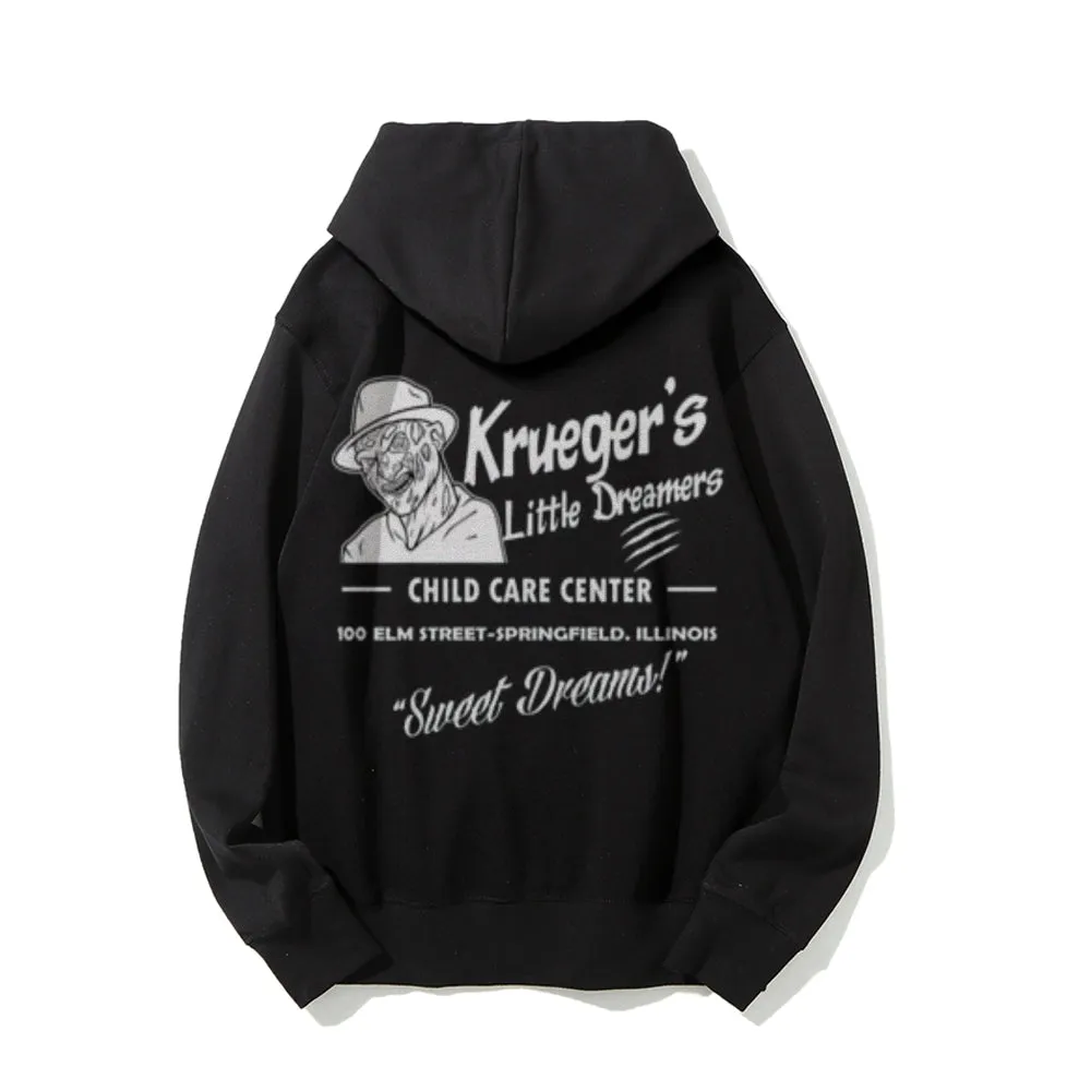 Krueger's Little Dreamers Funny Letter Graphic Pullover With Kangaroo Pocket Hoodies