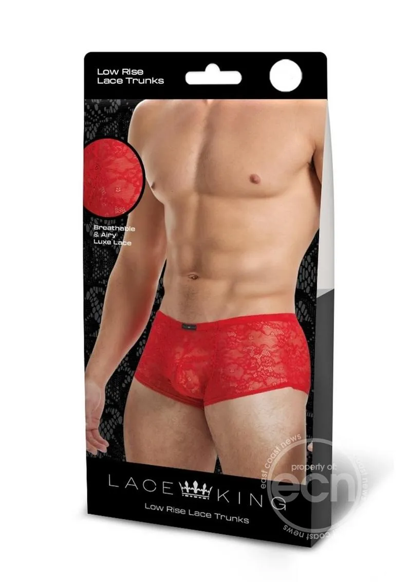 Lace King Lace Trunks Red