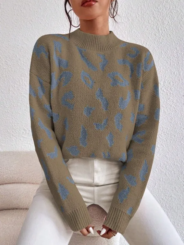 Lana Leopard Print Jacquard Jumper