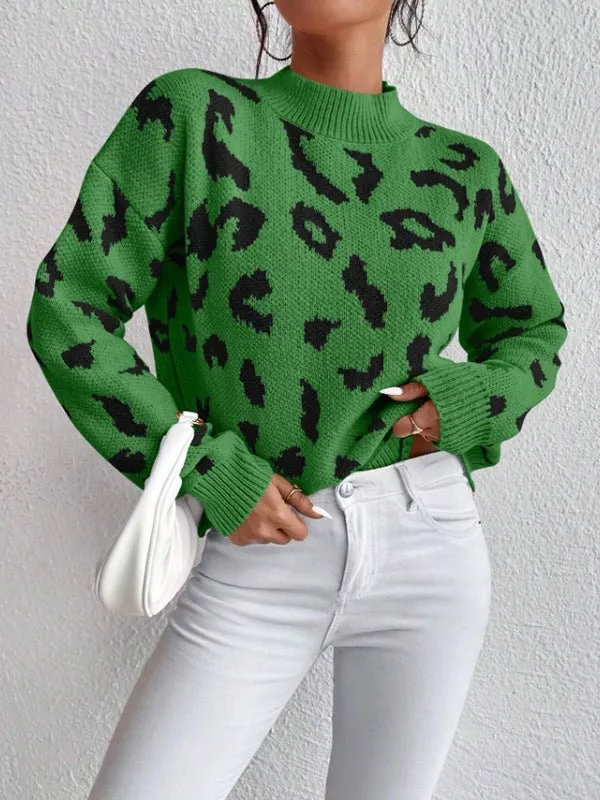 Lana Leopard Print Jacquard Jumper