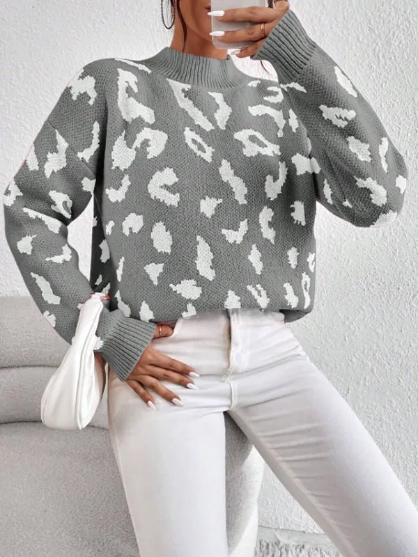 Lana Leopard Print Jacquard Jumper