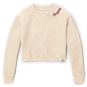 League Cougars Script Cropped Pullover Timber Crew