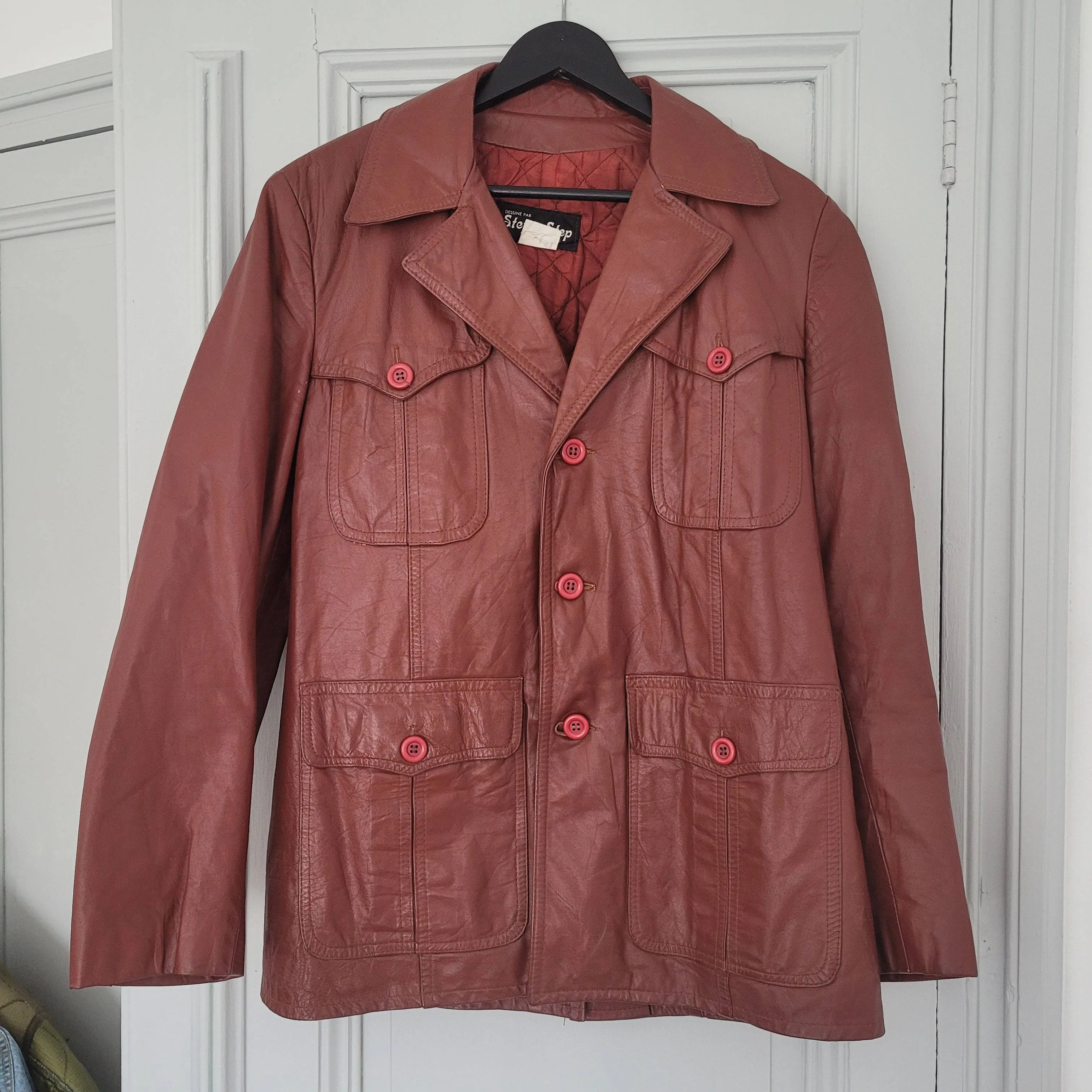 Leather jacket 70's / veste en cuir années 70