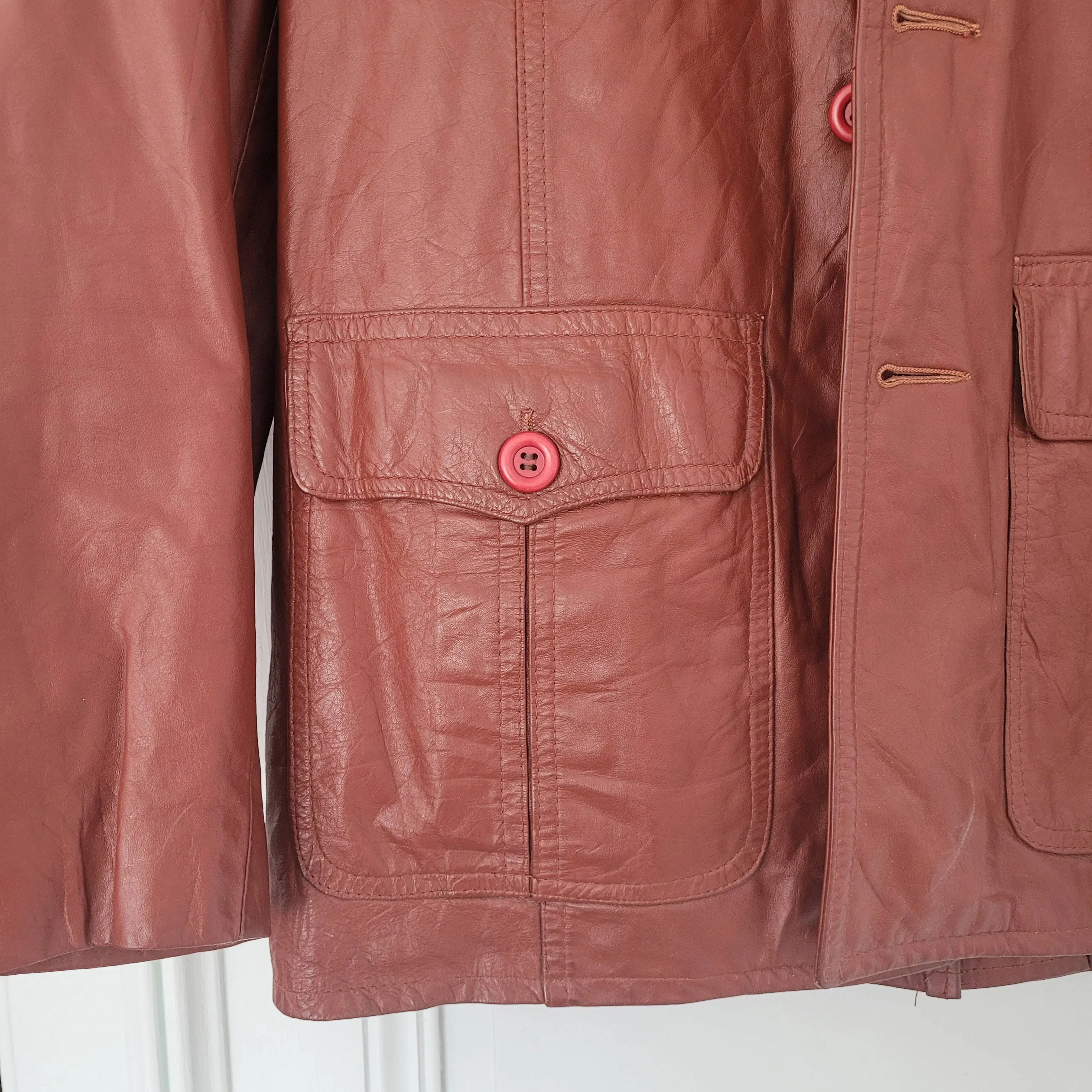 Leather jacket 70's / veste en cuir années 70