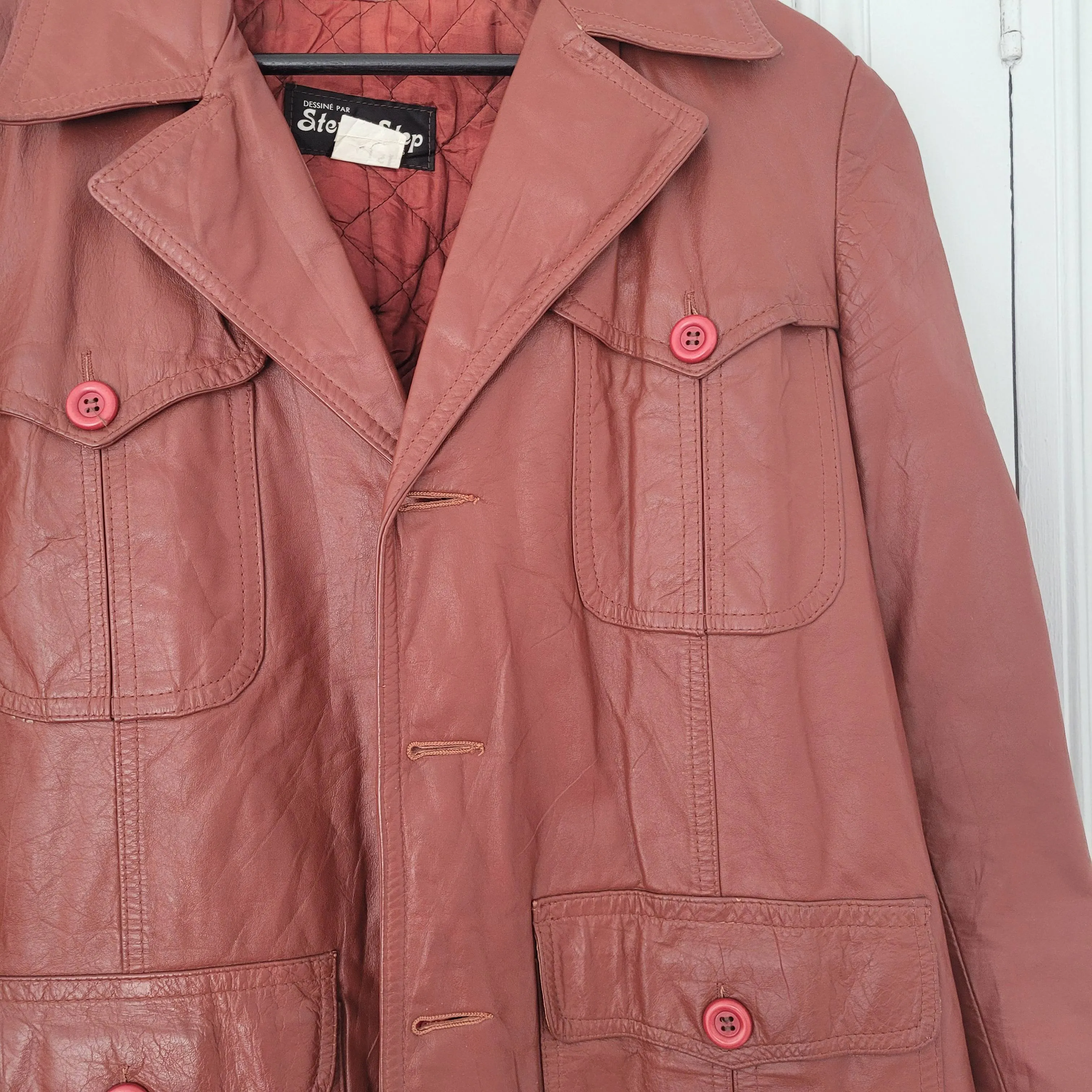 Leather jacket 70's / veste en cuir années 70