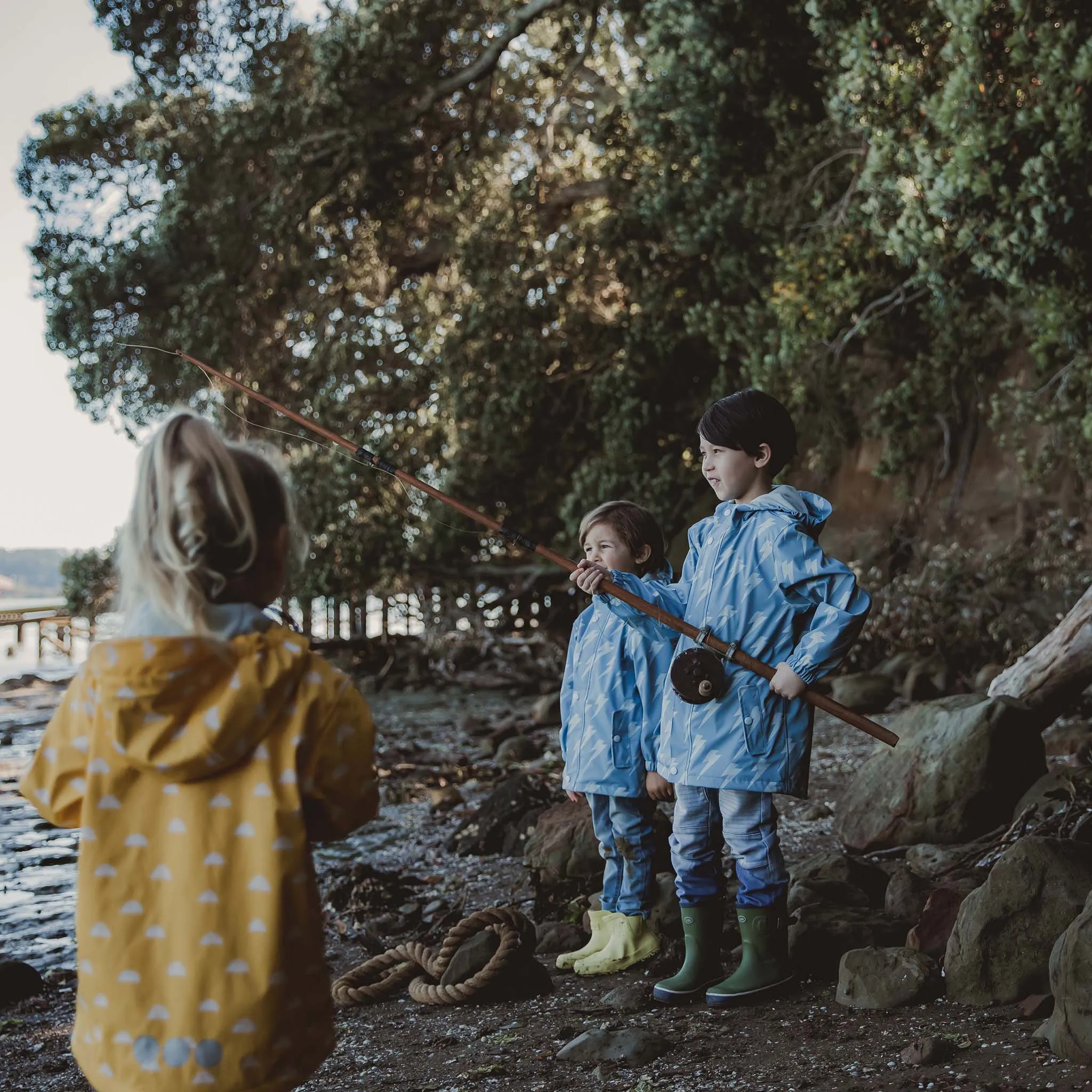 Lightning Bolt Recycled Lined Raincoat