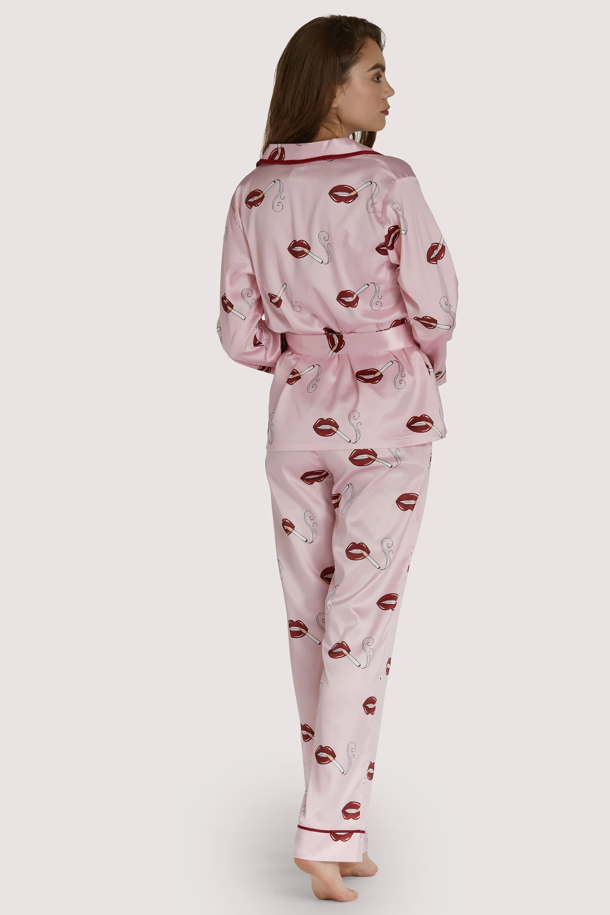 Lip Printed PJ Set