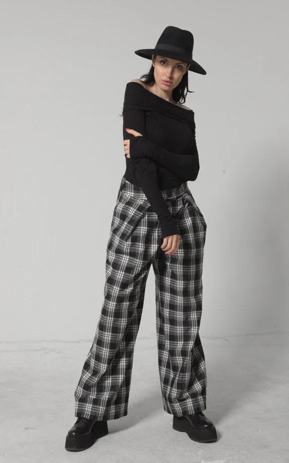 Long Plaid Pants