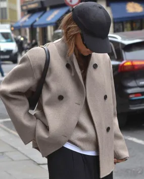 LuxeWool | Elegant Wool Oversized Fashion Coat