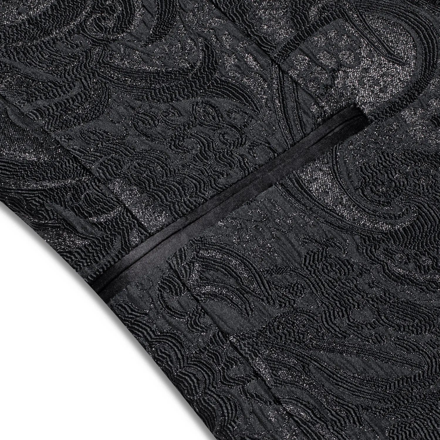 Luxury Black Paisley Men's Suit Set