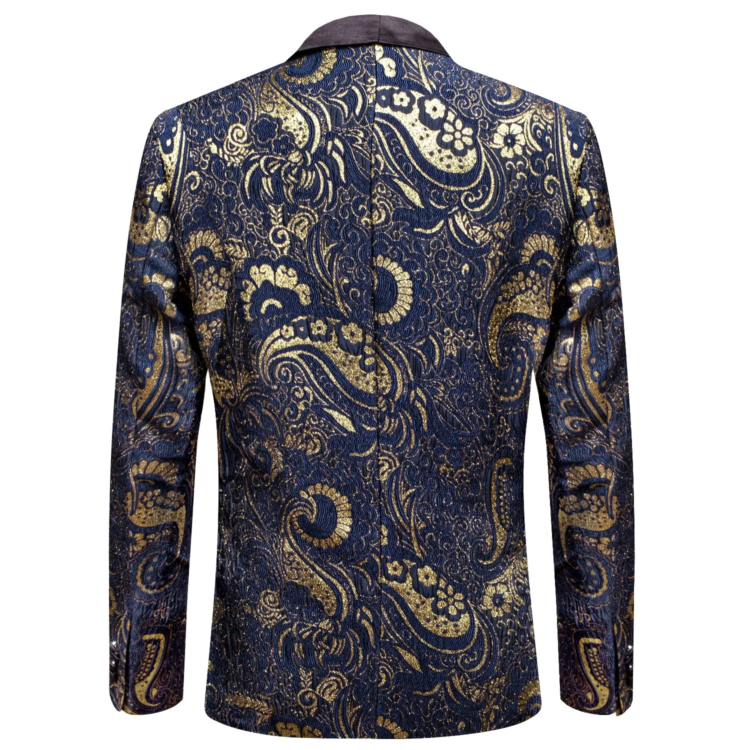 Luxury Navy Blue Floral Men's Suit Set